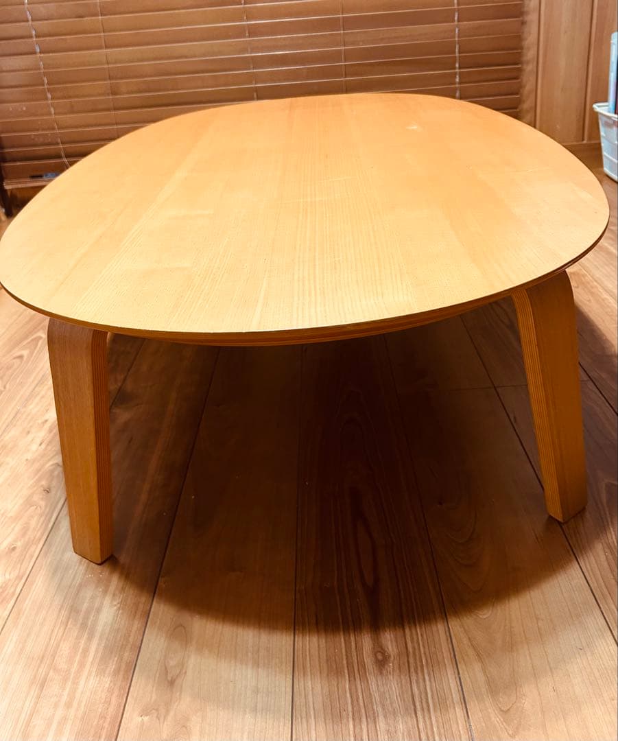 〔無印良品〕木製 楕円形 こたつ　タモ