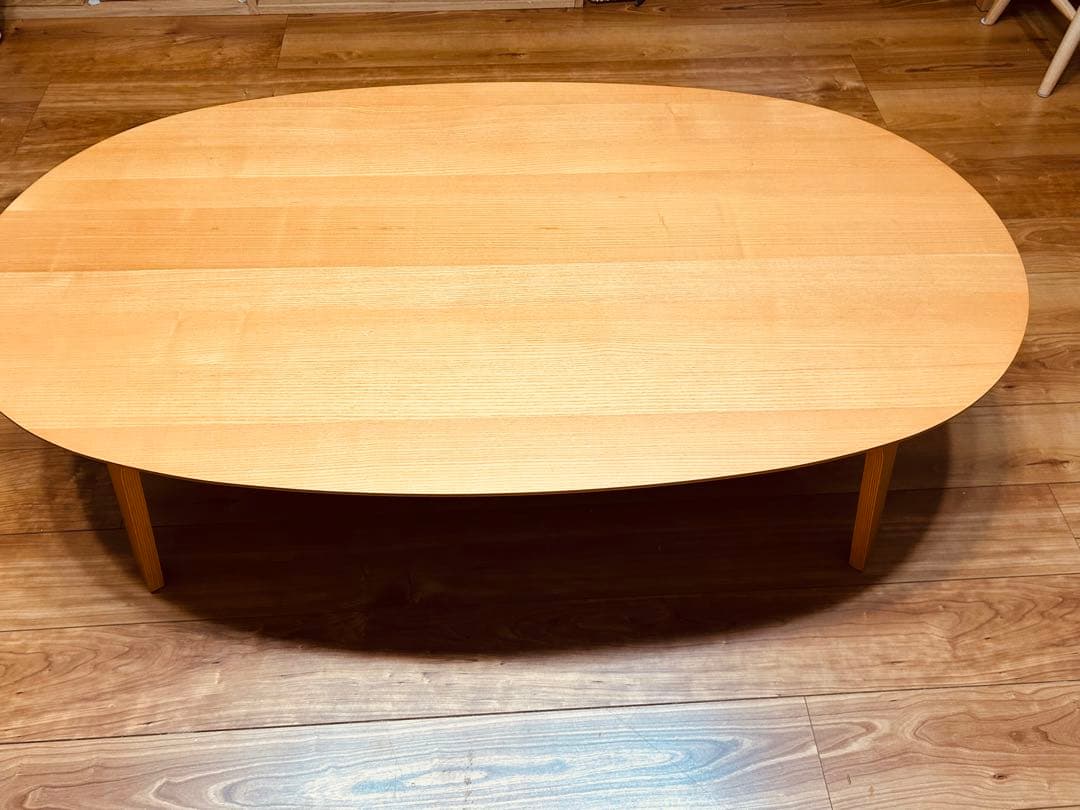 〔無印良品〕木製 楕円形 こたつ　タモ