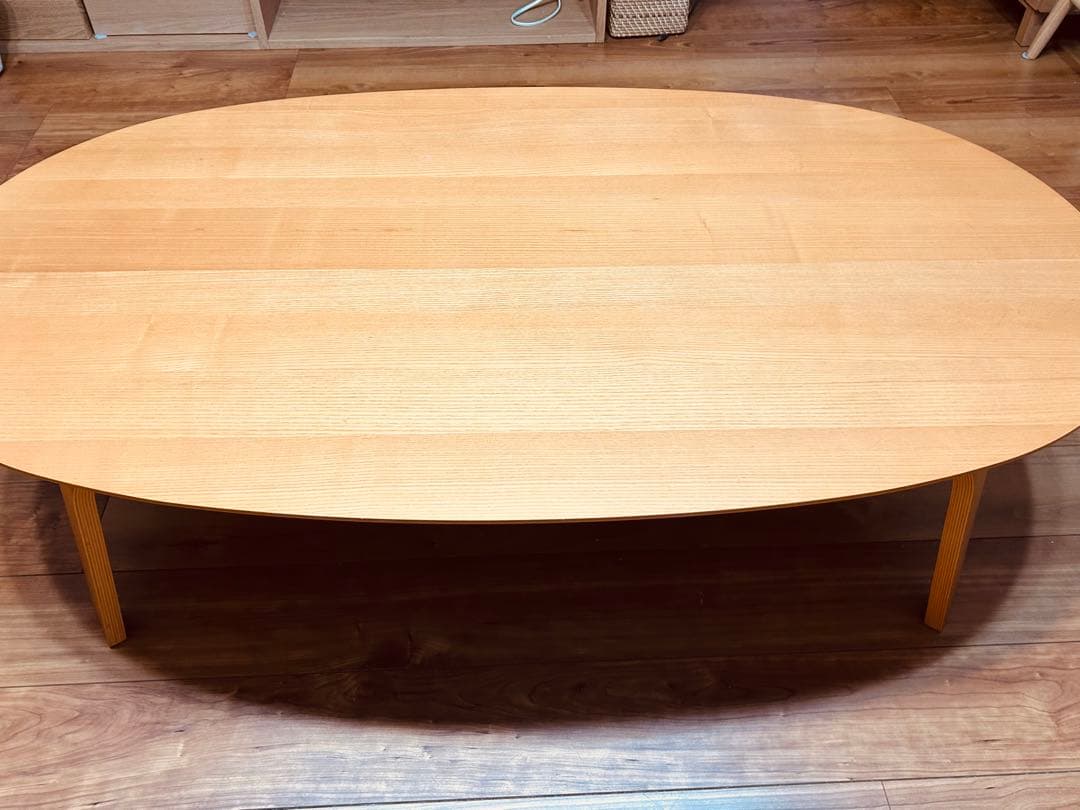 〔無印良品〕木製 楕円形 こたつ　タモ