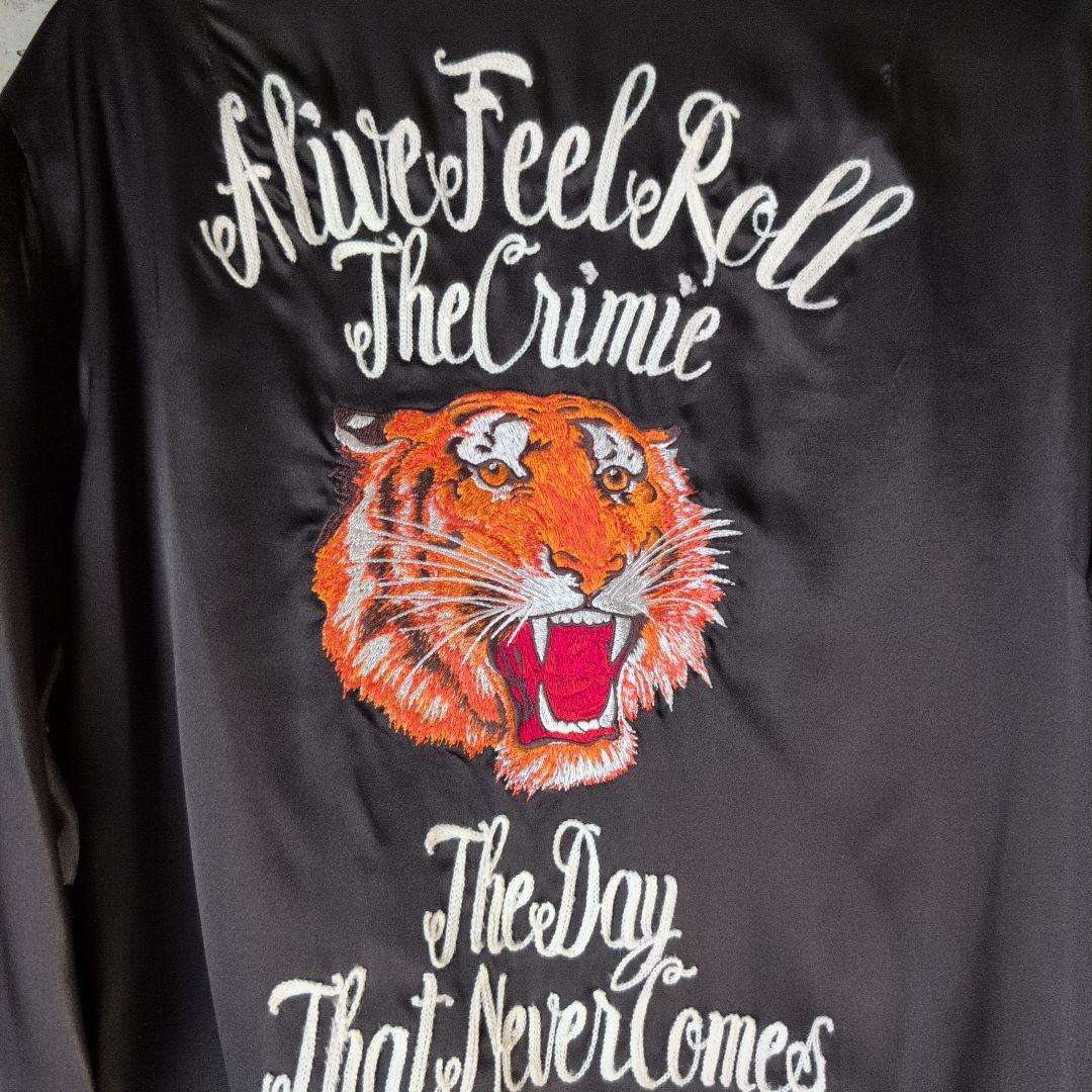 未使用 crimie 虎刺繍 スカジャン リバーシブル 黒