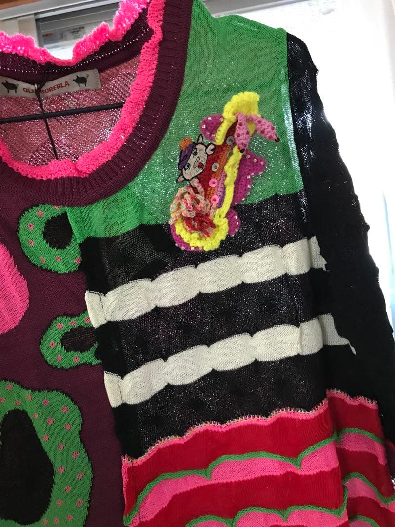 新品OLLEBOREBLA アルベロベロ　ニットワンピース　ぶたさん