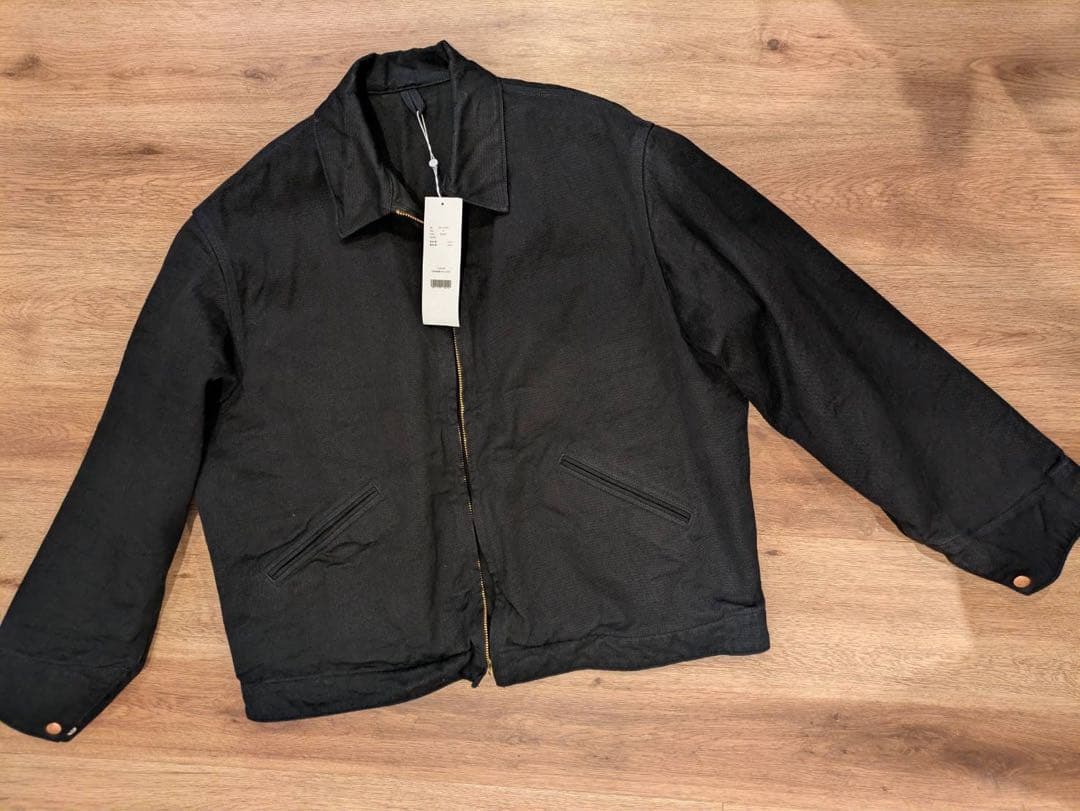 新品【comoli】26ss ブラックデニムジップショートジャケット サイズ3