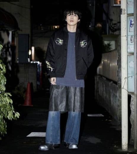 【新品】McGREGOR MODERN　メンズ　刺繍　ドラゴン　ブルゾン　黒　M