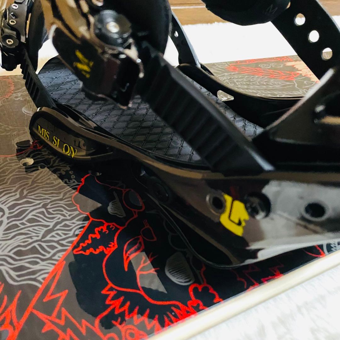 BURTON スノーボード、ビィンディングセット 155cm×M ストラップ付き