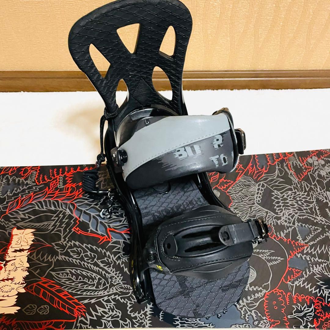 BURTON スノーボード、ビィンディングセット 155cm×M ストラップ付き