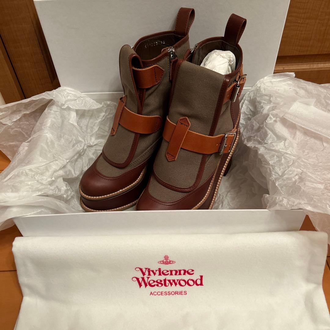 Vivienne Westwood 靴 ブーツ ウエッジソール ブラウン系