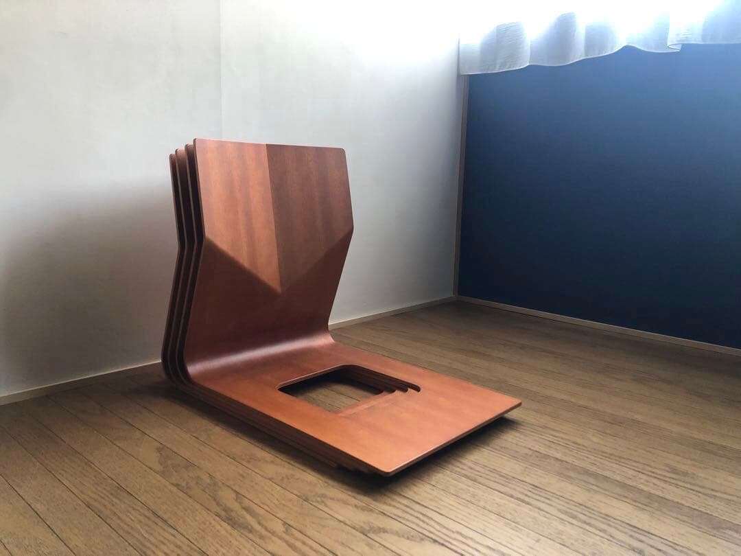 天童木工 プライウッド 座椅子 4脚セット 和家具 ペリアン ジャパニーズモダン