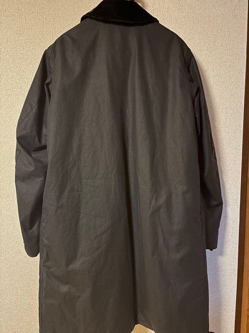 美品 Barbour border SL サイズ36 ダークネイビー