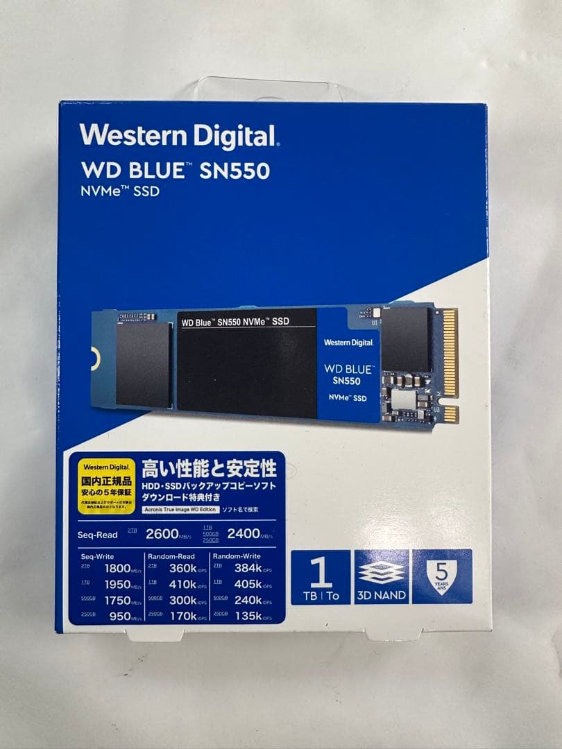 内蔵型SSD WD BLUE SN550 NVMe SSD 1TB