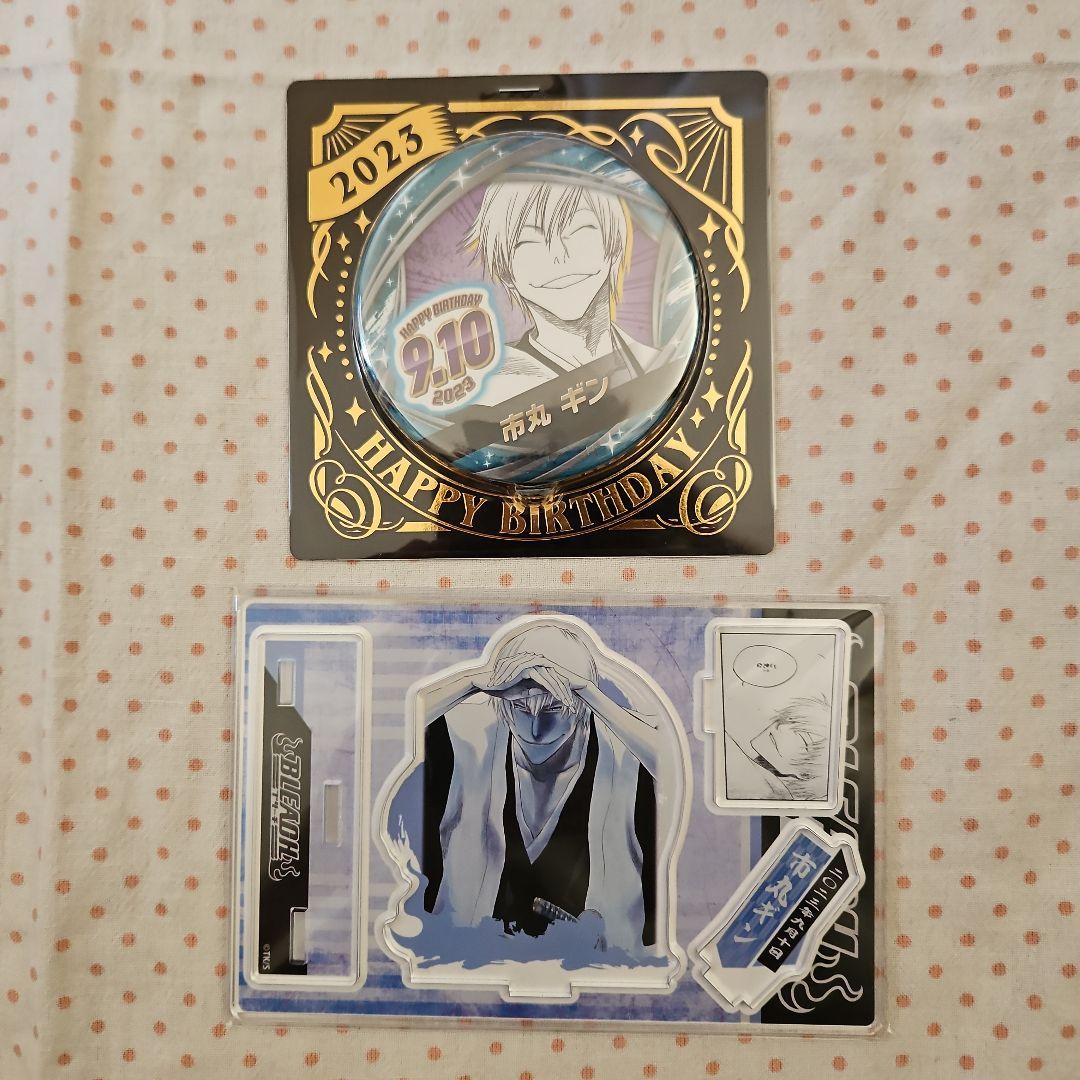 BLEACH バースデイ 市丸ギン 缶バッジ アクスタ ジオラマフィギュア