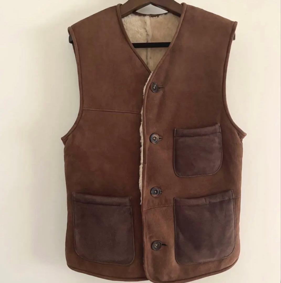 マウンテンリサーチShearing Vest” ムートンベスト　羊皮M