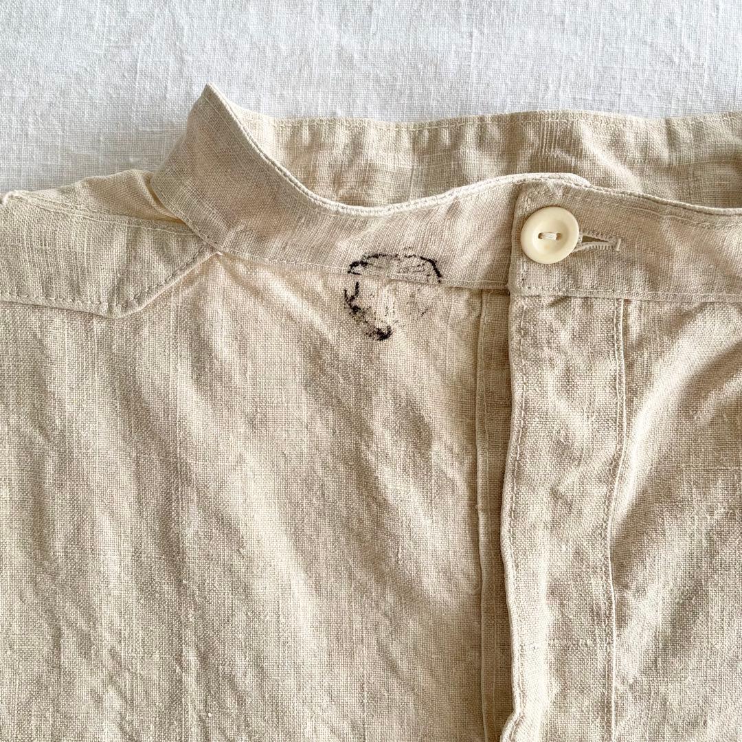 1900年代初期 フランス軍 リネン ボージョンスモック ワークジャケット