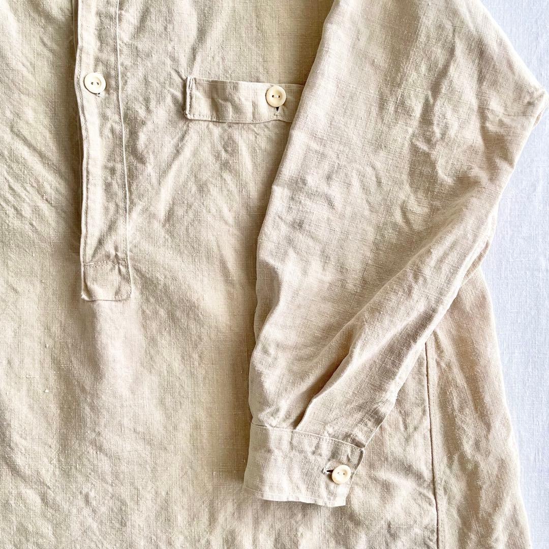 1900年代初期 フランス軍 リネン ボージョンスモック ワークジャケット