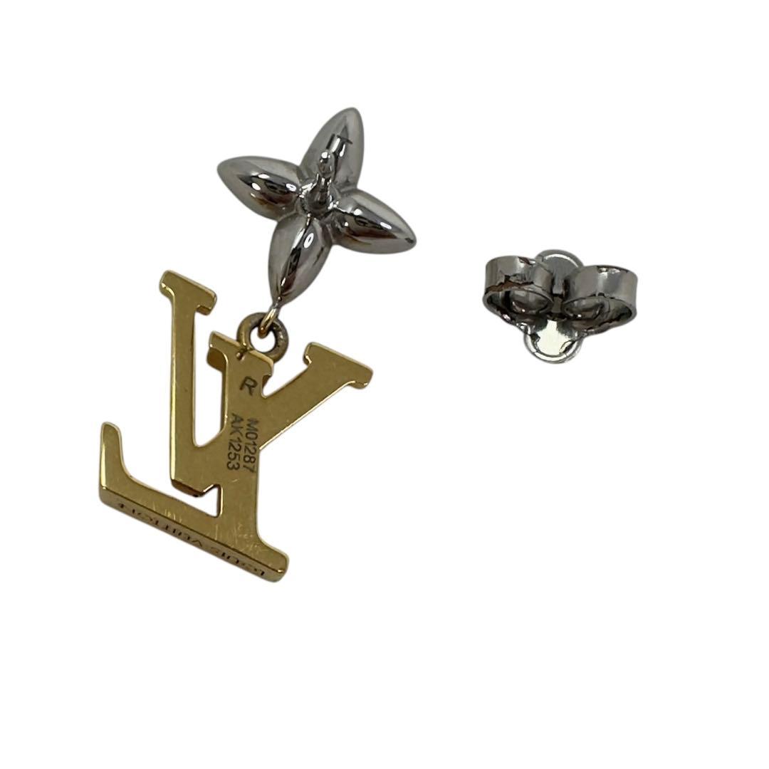 ルイヴィトン M01287 GP パンダント フラワー LVイニシャル ピアス