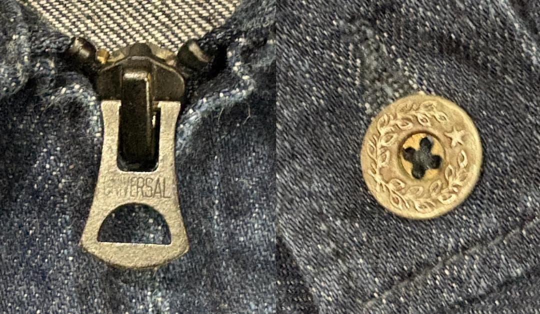 ＊桃太郎ジーンズ 出陣 濃紺 月桂樹ボタン つなぎ オールインワン 日本製 38