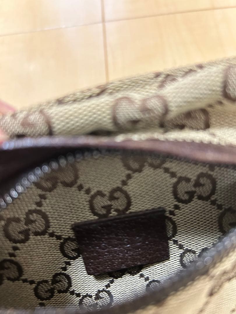 【eclatさま専用】GUCCI ボディバッグ ベージュ ダークブラウン