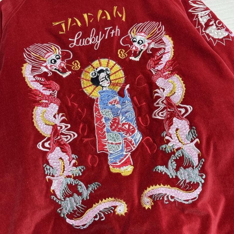 ヒューストン/舞妓×麒麟×龍/リバーシブル/スカジャン/スーベニアジャケット