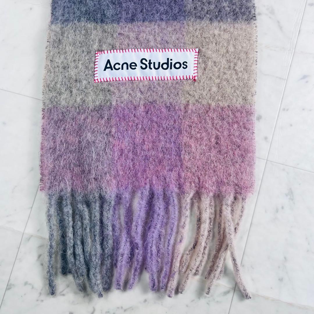 アクネストゥディオズ マフラー CA0084 モヘア混 チェック 正規品