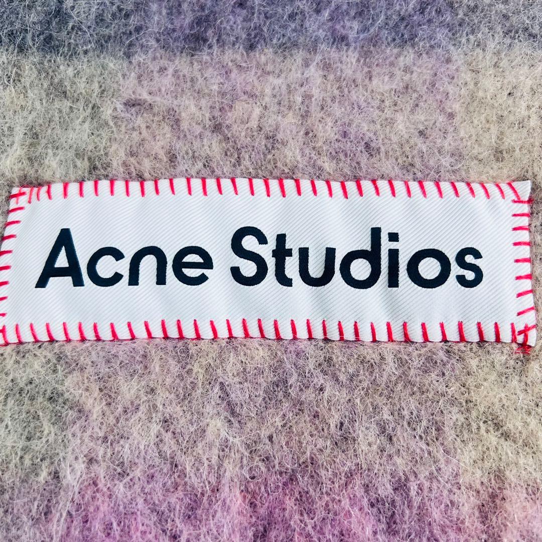 アクネストゥディオズ マフラー CA0084 モヘア混 チェック 正規品