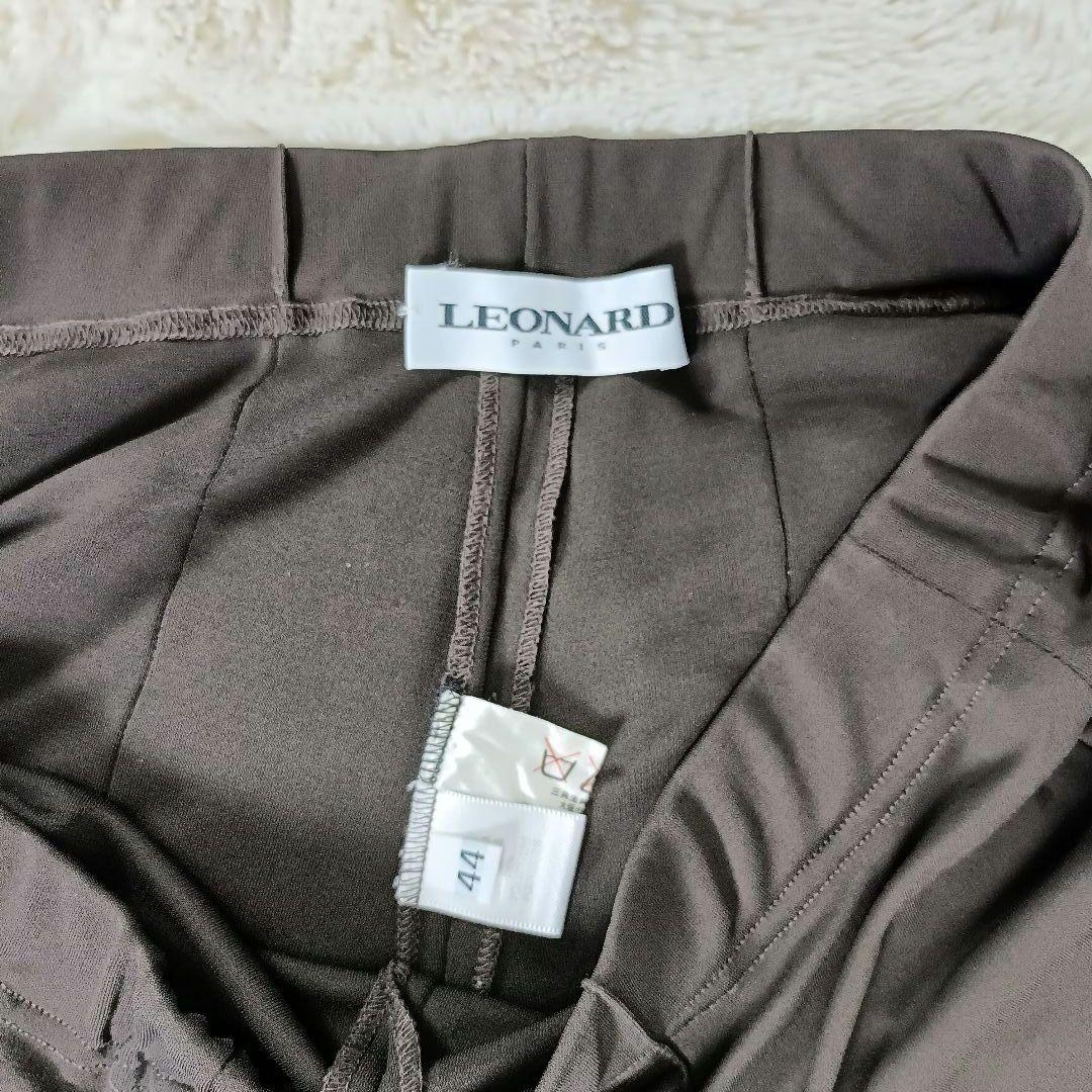 よしリン様LEONARD パンツスーツ【サイズ44 XL相当】【ブラウン】