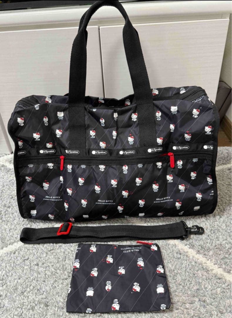 レスポートサック　サンリオ キティ ボストンバッグ ポーチ付き