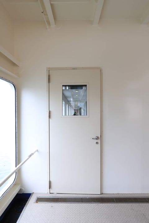 未使用★船舶ドアパーツ レバーハンドル ホーン 空錠　2個