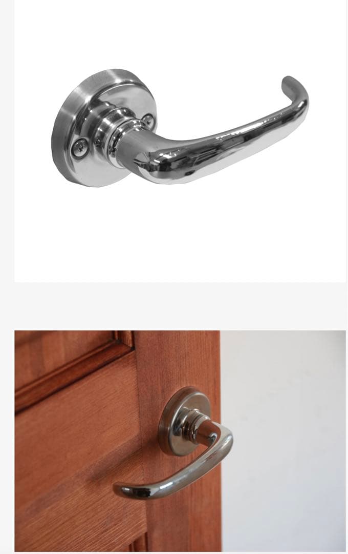 未使用★船舶ドアパーツ レバーハンドル ホーン 空錠　2個