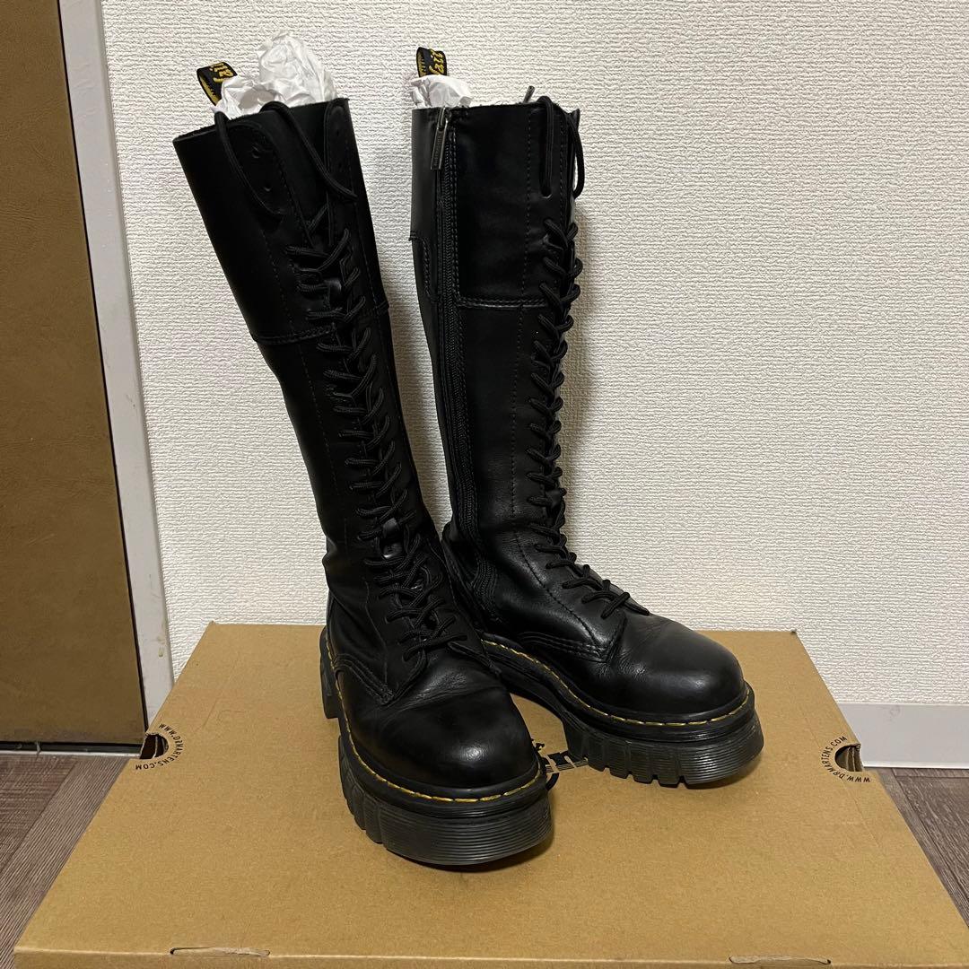 最終値下‼️Dr.Martens AUDRICK20ホール厚底ロングブーツ UK4
