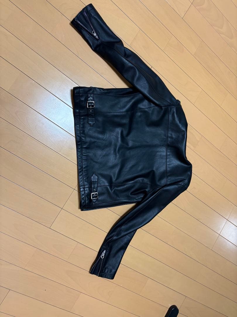 t*9様 CINQANTAブラックレザージャケット シングルライダース サイズ4