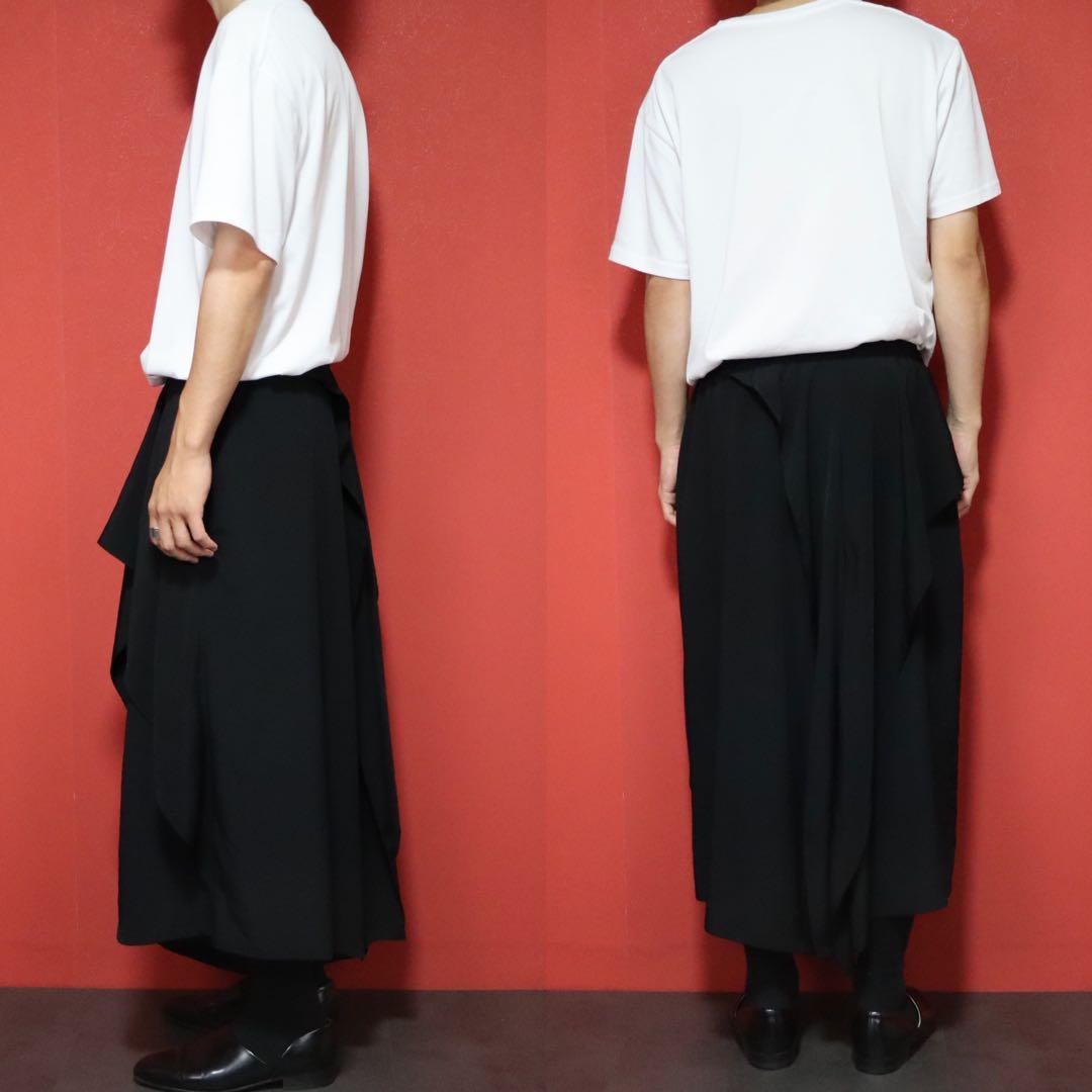 【美品 / モード】Y's ヨウジヤマモト トリアセテート ラッフルパンツ