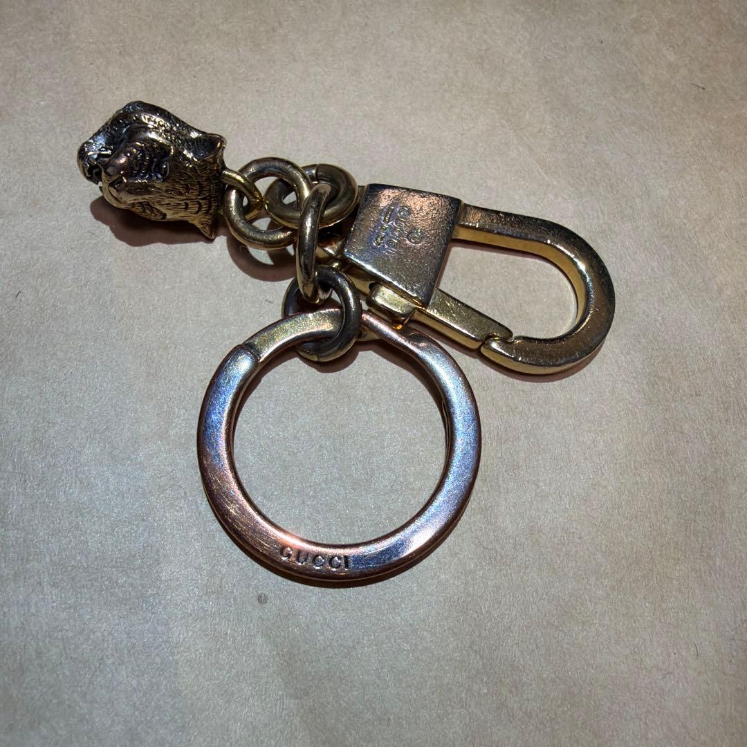 【質屋購入】グッチ GUCCI タイガー キーリング キーホルダー