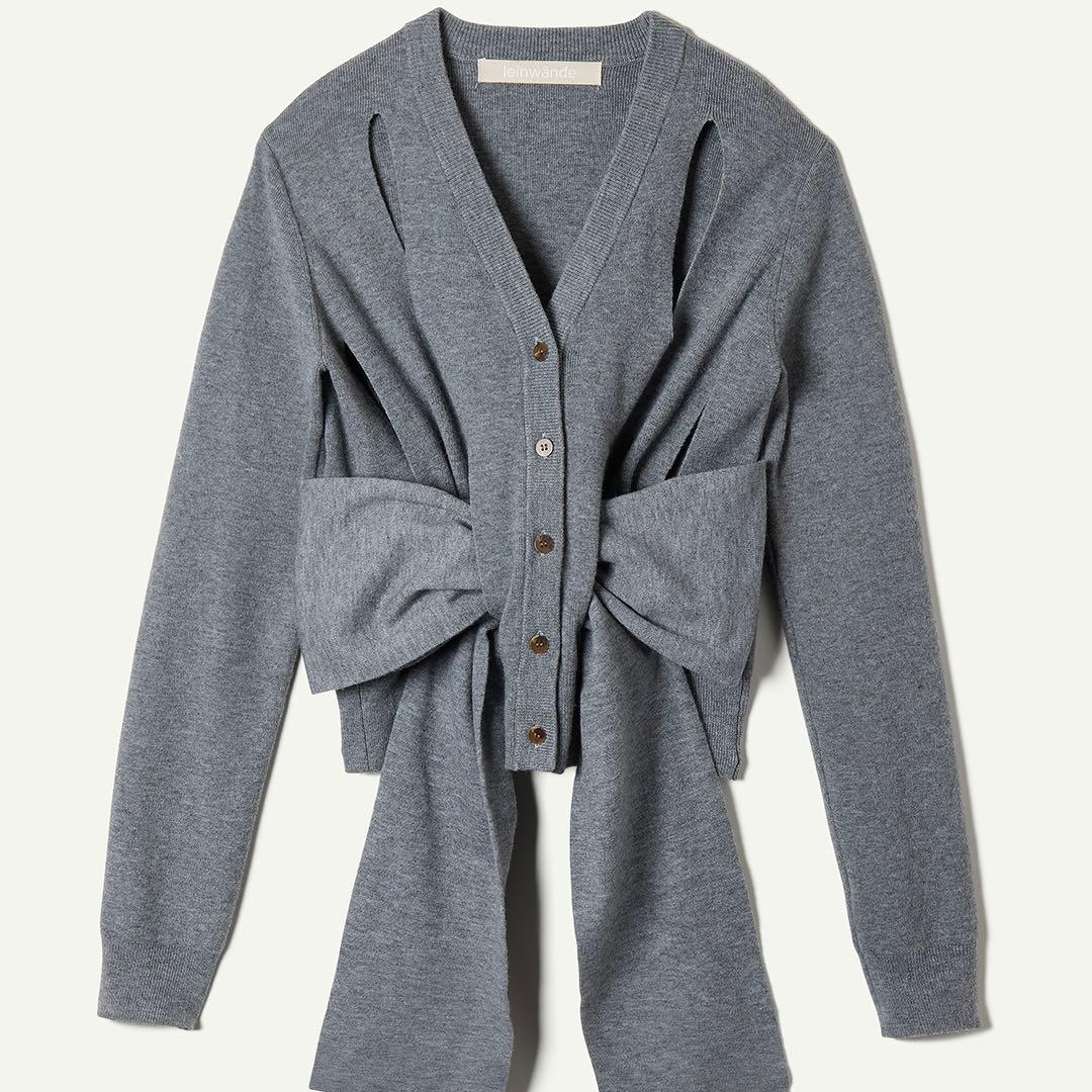 新品leinwande Ribbon Tie Cardigan カーディガン