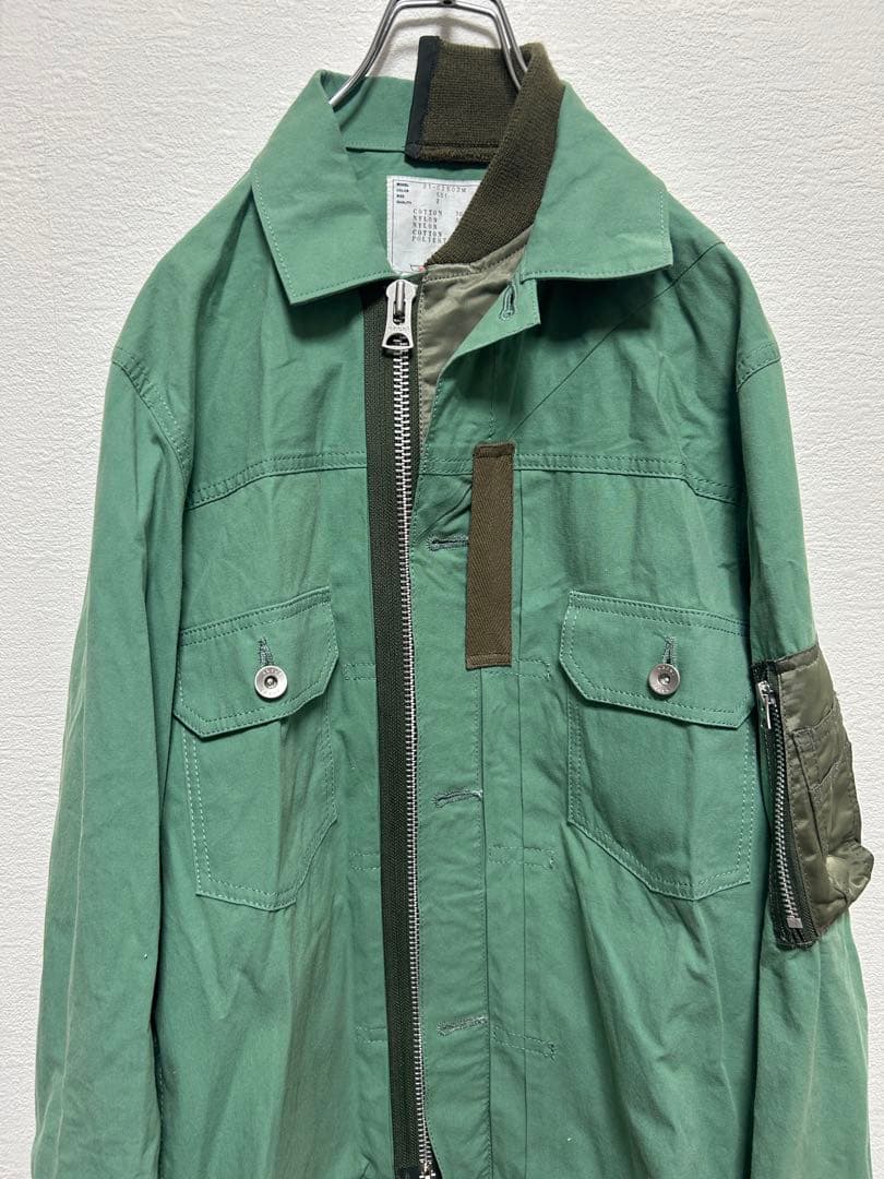 sacai 21SSコットンナイロンオックスフォードブルゾン