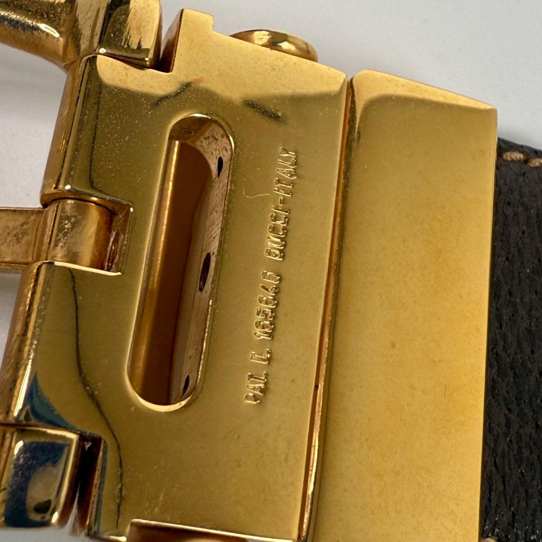 GUCCI グッチ ゴールドバックル ベルト インターロッキング C544