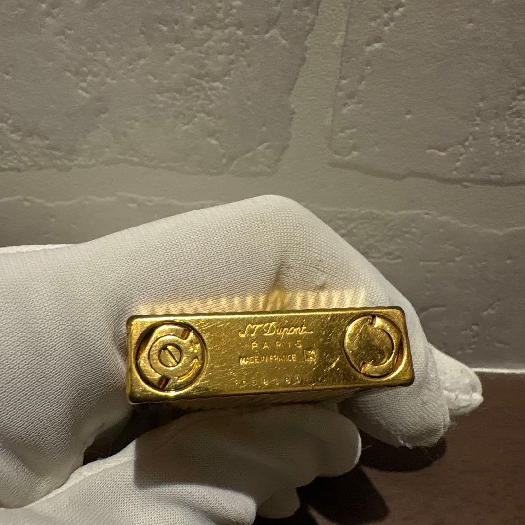 S.T. Dupont デュポン ライン2 ガスライター ゴールド 縦ライン