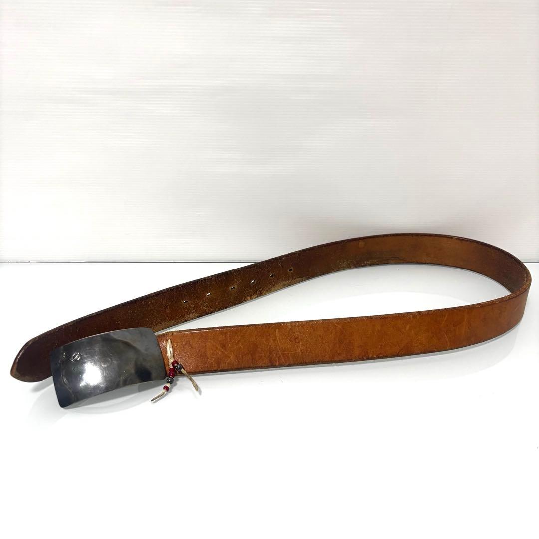 NATIVE SPIRIT ネイティブスピリット シルバーバックル レザーベルト