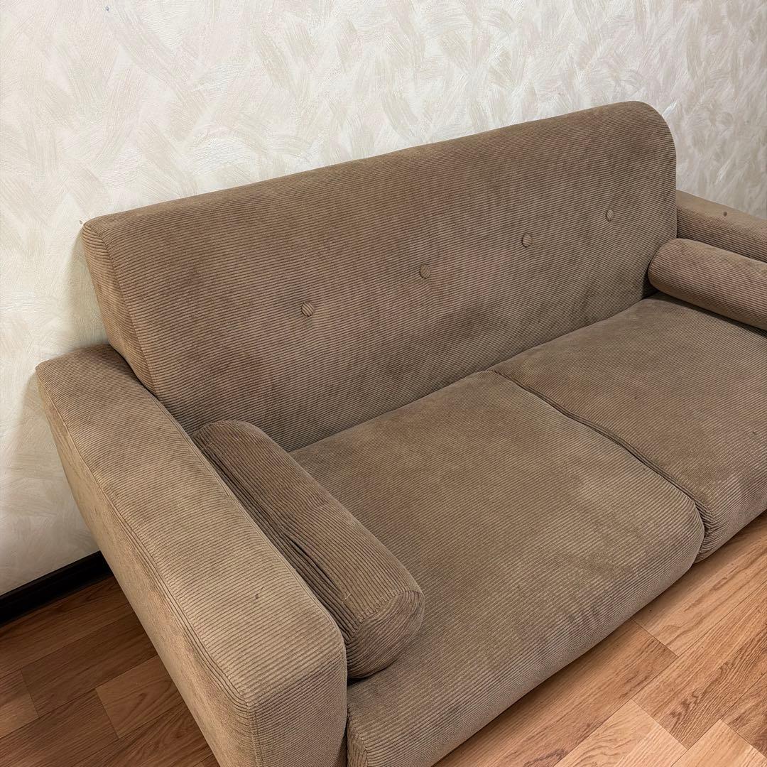 LOWYA 2人掛け 天然木脚ソファ モカ