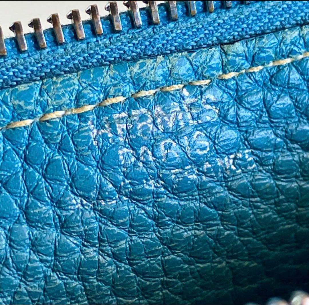 小物 Vintage Hermes Dogon Coin Purse Sky Blue