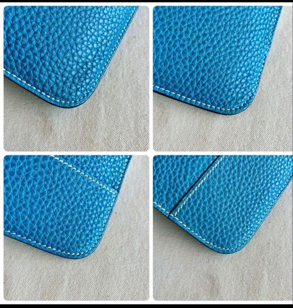 小物 Vintage Hermes Dogon Coin Purse Sky Blue