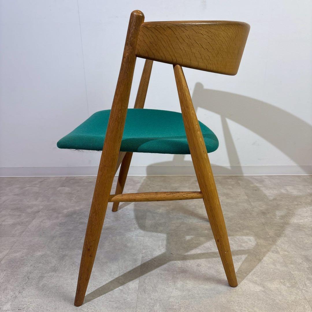 柏木工　ナチュラル　ターコイズブルー　アームチェア　ロビーチェア
