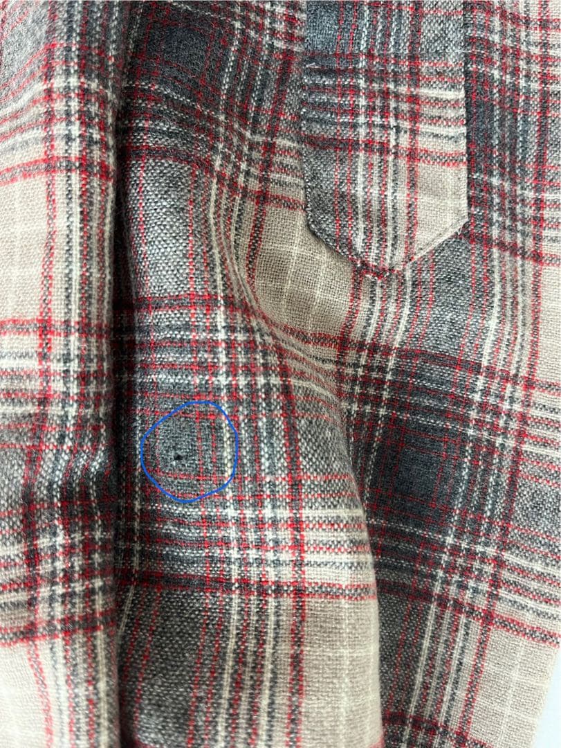 70s Pendleton board shirts ベージュ×赤×黒 L