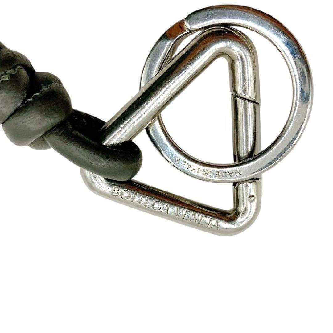 美品✨ボッテガヴェネタ　トライアングル　イントレチャート　キーリング　グレー