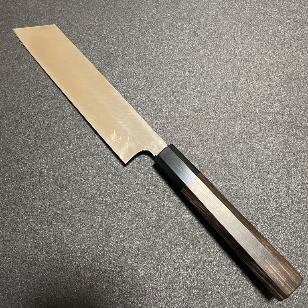 スケナリ　佑成　本焼　むきもの　6寸　刃渡り　181mm 黒檀八角柄　白一