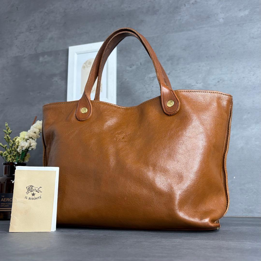 【美品】IL BISONTE イルビゾンテ ハンドバッグ 本革 オールレザー