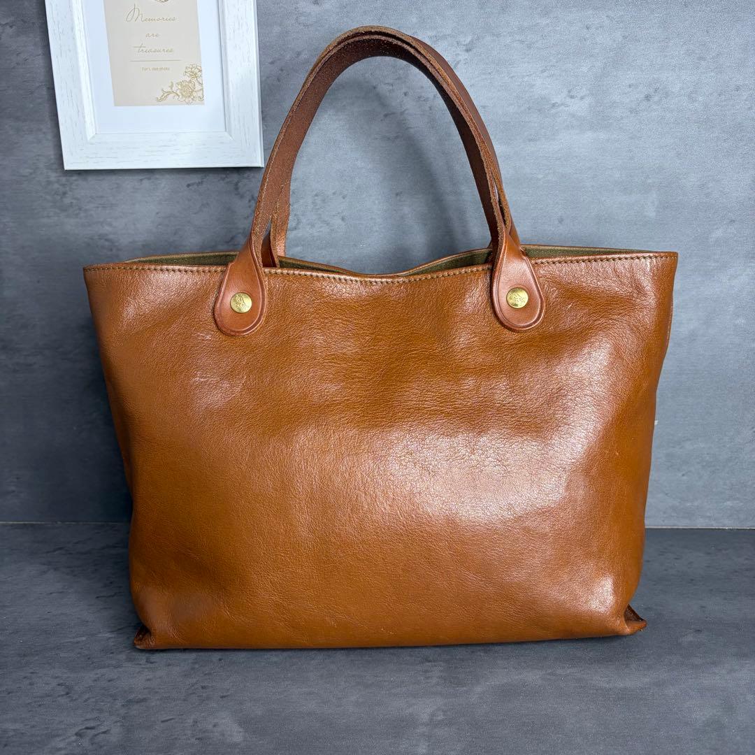 【美品】IL BISONTE イルビゾンテ ハンドバッグ 本革 オールレザー