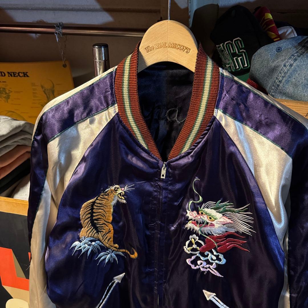 美品 豪華刺繍 小泉進次郎 テーラー東洋 スカジャン 横須賀ジャンパー 希少 L