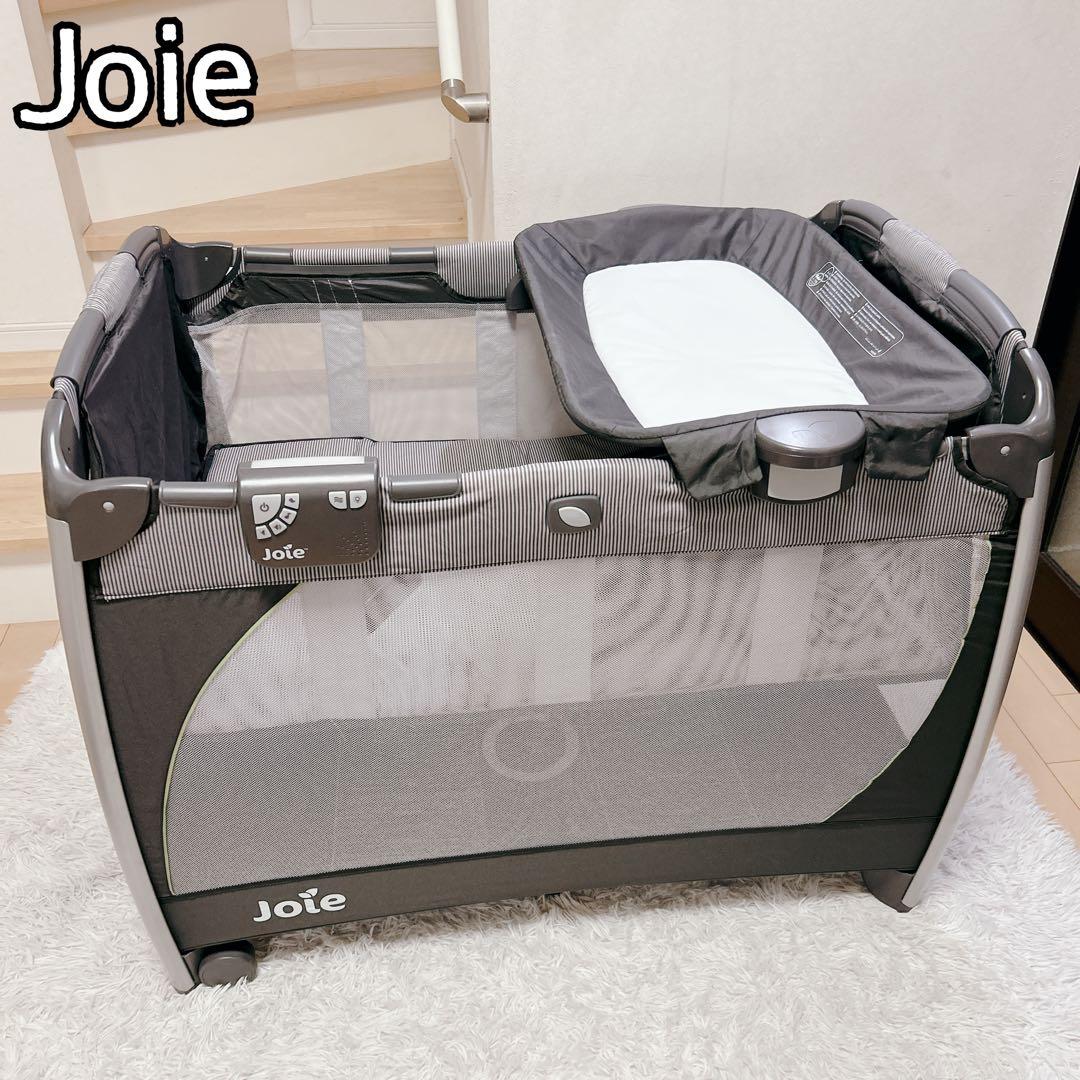Joie ベビーベッド プレイヤード おむつ交換台 サウンド機能 収納袋付き