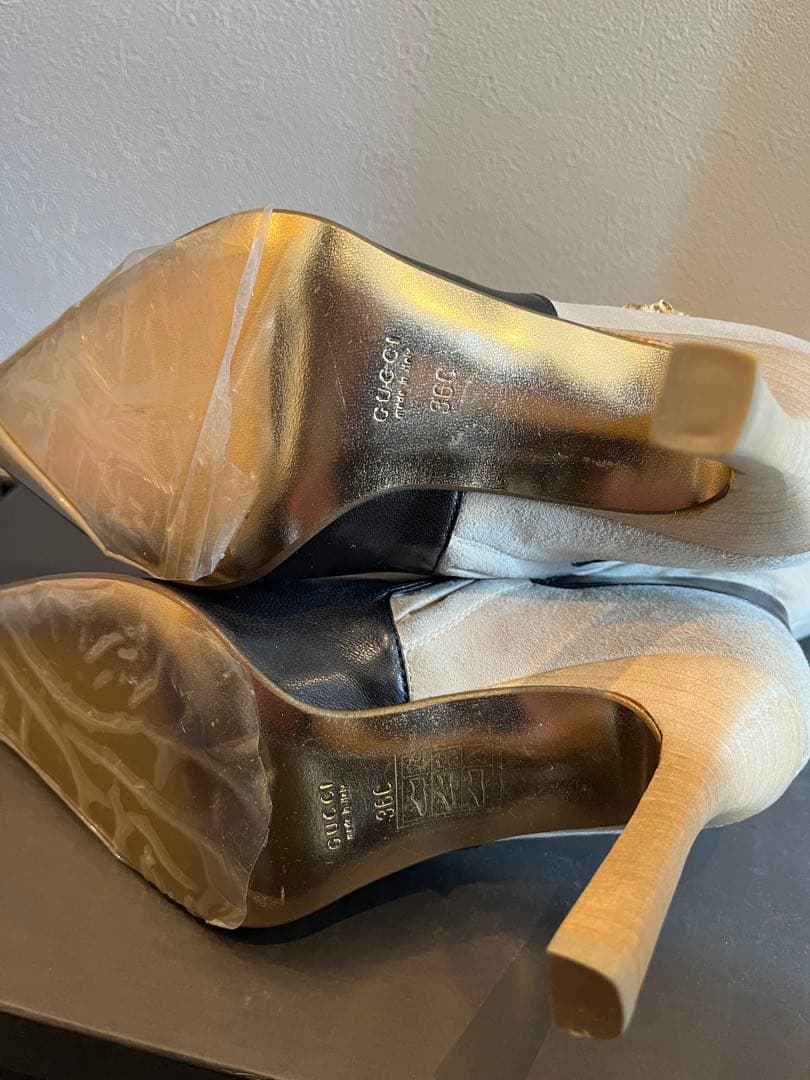 GUCCI レザー スエードブーツ　36