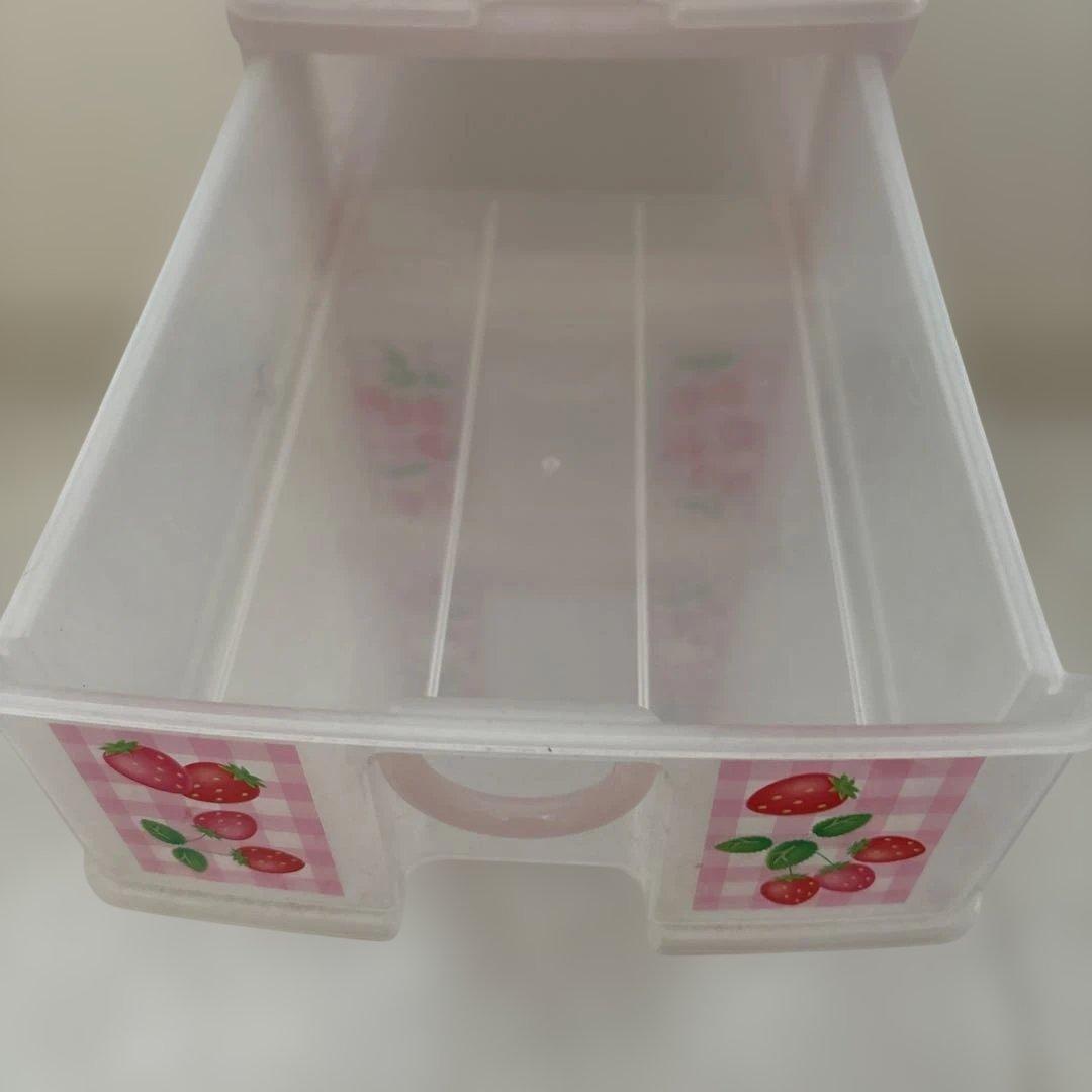 希少 1999年製 ハローキティ 4段チェスト いちご 平成レトロ サンリオ