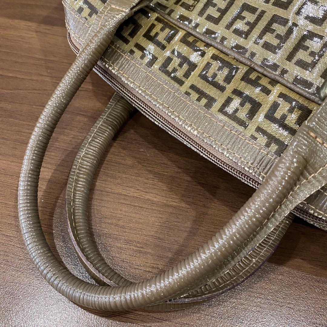 希少【Fendi】オールドフェンディ FFロゴ ズッキーノ ハンドバッグ